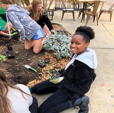 Students Learning Gardening